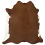 vidaXL Килим от волска кожа, кафяво и бяло, 150x170 см, снимка 7