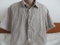 Мъжка риза с къс ръкав от лен Angelo Litrico, снимка 1 - Ризи - 37118770