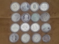  пълният лот от 15 броя мед-никел петолевки от периода 1980-1989г., без Людмила Живкова, снимка 1