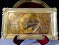 Бронзов поднос,плато,пано Египет,колесница. , снимка 8