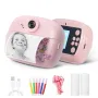 Фотоапарат и принтер 2 в 1, игри, фото рамки розов Еднорог мини маркери, снимка 2