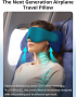 Inspireyes Възглавница за пътуване за опора на главата с маска за очи, езерно синьо, снимка 2