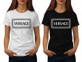 Дамска тениска Versace принт Модели,цветове и размери, снимка 6