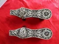 Сребърни ОСМАНСКИ Дървени Налъми За Хамам СРЕБРО , ФИЛИГРАН, снимка 2