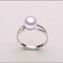 Пръстен с бяла перла и сребро, снимка 1 - Пръстени - 31810672