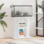 vidaXL Поставка за аквариум, бяла, 60x30x60 см, инженерно дърво, снимка 3
