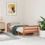vidaXL Рамка за легло без матрак, восъчнокафяв, 80x200 см, бор масив, снимка 2