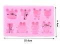 Жаба Жаби Жабки силиконов молд форма декорация украса торта фондан шоколад гипс, снимка 2