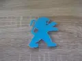 сребриста емблема лъвче за Peugeot малък размер, снимка 3