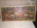 Платно картина flamingos Walther 1989г-подписана горе вляво 71х31х3см без рамка 69х29см, снимка 3