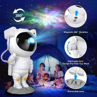 Нови Астронавт звезден проектор, Нощна лампа за деца, 360 настройка, модел ULTRA, снимка 15 - Настолни лампи - 42791872