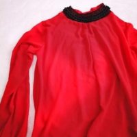 Червена блузка, S размер, снимка 4 - Блузи с дълъг ръкав и пуловери - 27770578