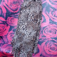 Феерична пола под коляното леопардов принт Л, снимка 2 - Поли - 37560593