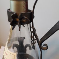 Кована метална стойка за бутилка галон за уиски , снимка 8 - Декорация за дома - 31436391