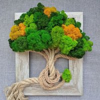 Арт пано "Дървото на живота" от скандинавски мъх, снимка 4 - Декорация за дома - 37545004