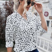 Дамска риза с дълъг ръкав и леопардов принт, снимка 5 - Ризи - 40526328