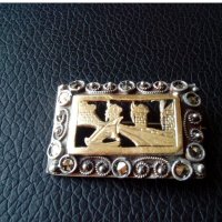 Антична Стара брошка Австрия сребро/злато 1900 арт деко уникална рядка, снимка 1 - Други - 34484951