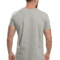 Нова мъжка изчистена тениска в сив цвят, снимка 2 - Тениски - 37670413
