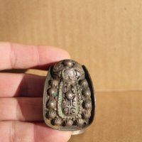 Възрожденска сребърна гривна с емайл , снимка 3 - Антикварни и старинни предмети - 35232775