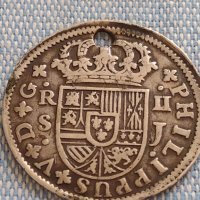 Сребърна монета 2 реала 1723г. Филип пети Севиля Испания 18689, снимка 1 - Нумизматика и бонистика - 42929938