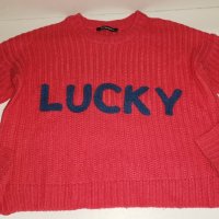 Пуловер Terranova Lucky оранжев цвят – S размер, снимка 1 - Блузи с дълъг ръкав и пуловери - 35532307