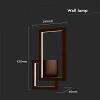 LED Аплик 20W Какао IP20, снимка 5 - Лампи за стена - 40192947