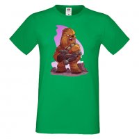 Мъжка тениска Star Wars Chewbacca Star Wars Игра,Изненада,Подарък,Геймър, , снимка 15 - Тениски - 36808670