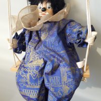 Стара кукла клоун, снимка 2 - Антикварни и старинни предмети - 31479578
