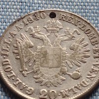 Сребърна монета 20 кройцера 1840г. Фердинанд първи Виена Австрийска империя 13631, снимка 10 - Нумизматика и бонистика - 42903492