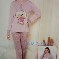 Дамски памучни пижами , снимка 1 - Пижами - 40351551