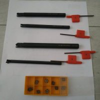 Комплект от 4 броя стругарски ножа 7, 8, 10 и 12 мм. SCLCR06 + 10 пластини, снимка 11 - Други инструменти - 40733072