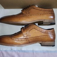Елегантни мъжки обувки от естествена кожа TOPMAN №43, снимка 5 - Официални обувки - 37760190