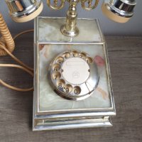 Стар италиански телефон от оникс, снимка 2 - Антикварни и старинни предмети - 44368804