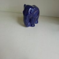 Фигура,статуетка от порцелан, синьо слонче, снимка 4 - Други ценни предмети - 40374318
