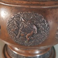 200 годишна - 18ти век колекционерска Китайска бронзова ваза, снимка 6 - Вази - 31457971