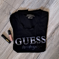 Дамска черна блуза GUESS, снимка 2 - Блузи с дълъг ръкав и пуловери - 44697013