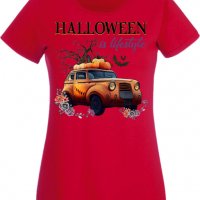 Дамска тениска Halloween is Lifestyle,Halloween,Хелоуин,Празник,Забавление,Изненада,Обичаи,, снимка 2 - Тениски - 38146751