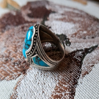 Мъжки сребърен пръстен , снимка 2 - Пръстени - 44572949
