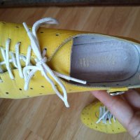 Жълти обувчици естествена кожа/38, снимка 4 - Дамски ежедневни обувки - 30070735