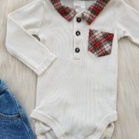 Боди риза H&M и дънки за бебе 0-3 месеца, снимка 6 - Комплекти за бебе - 42200986