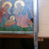 много стара оригинална икона рождество христово, снимка 6 - Антикварни и старинни предмети - 44147701