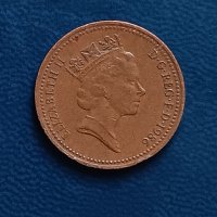 1 пени Великобритания 1986 Кралица Елизабет II  Монета от Обединеното Кралство , снимка 2 - Нумизматика и бонистика - 44247068