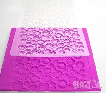 Polka точки текстура релеф релефно платно пластмасов стенсил отпечатък фондан, снимка 1