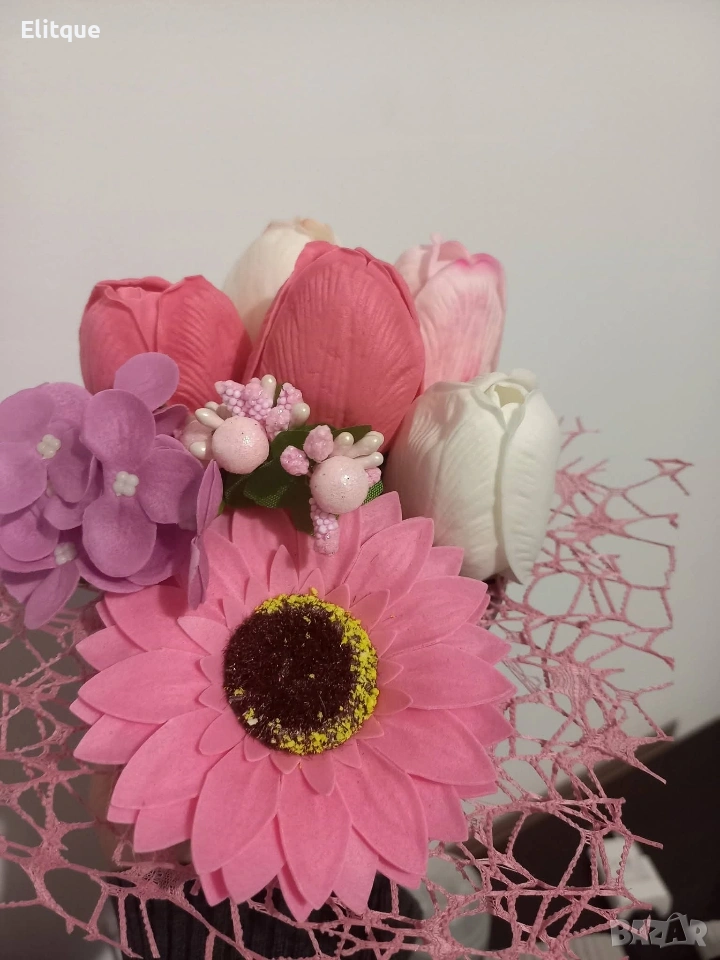 ръчно изработена сапунена аранжировка , снимка 1