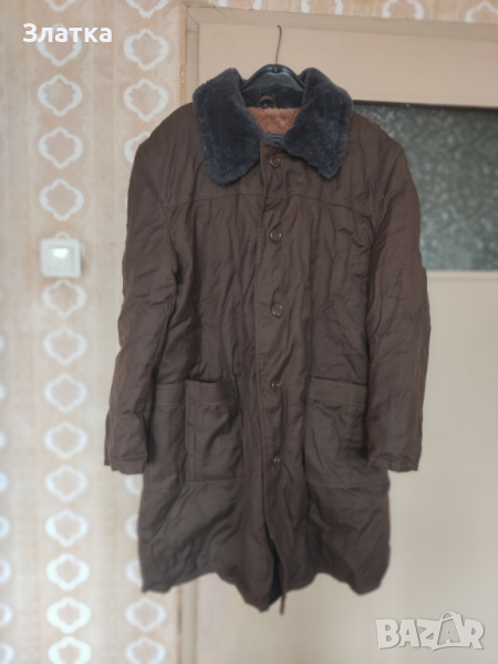 Кожено яке - оригинал, от дебел, тежък телешки бокс Текстилно яке за мотор Шуба, снимка 1