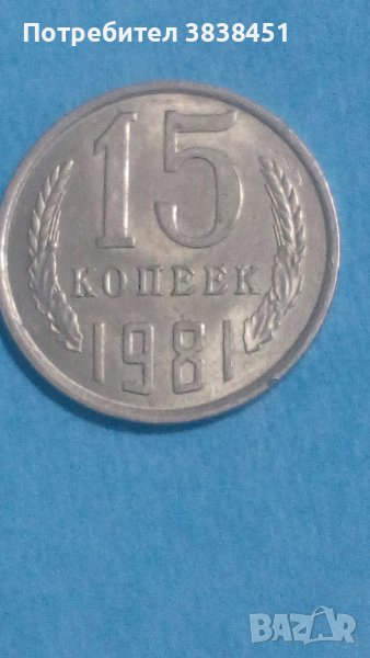 15 копеек 1981года Русия, снимка 1