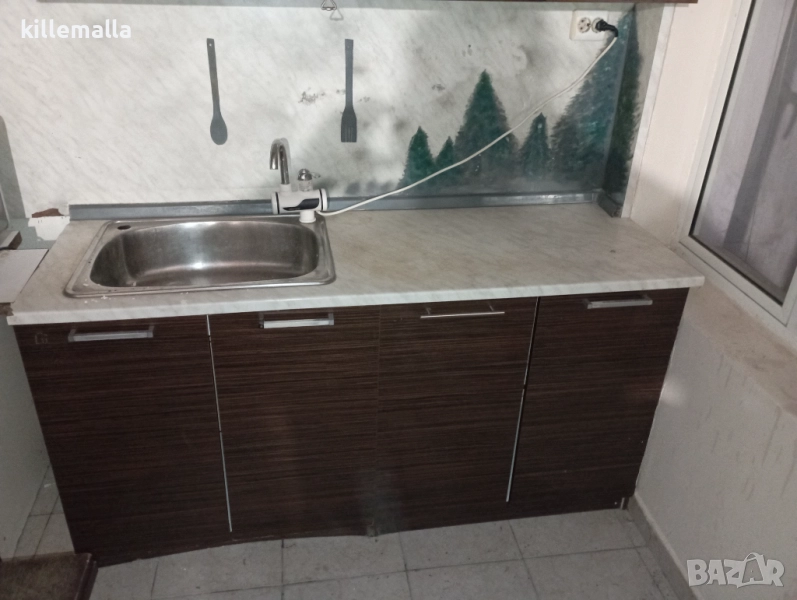 Продавам кухня -200см-с абсурбатор,мивка и батерия, снимка 1