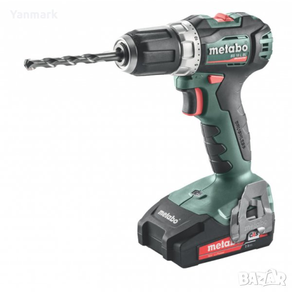 Акумулаторен безчетков винтоверт METABO POWERMAXX BS 18 L BL, 18 V, 60 Nm, с 2 батерии 2 Ah и зарядн, снимка 1