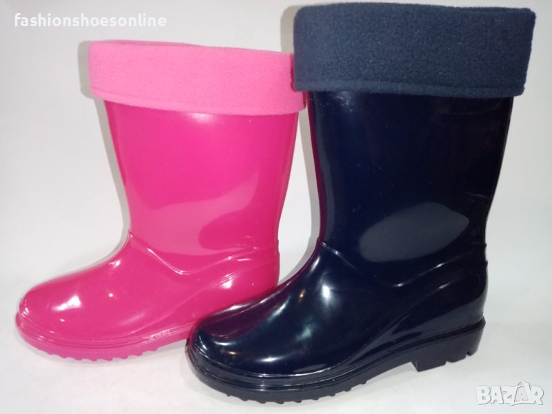 Детски силиконови непромукаеми ботуши с топла вата. , снимка 1
