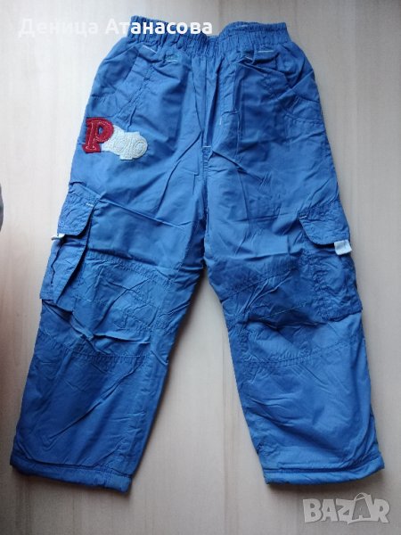 Ватиран панталон и дънки, памучни блузки и поло, дънкено яке Спайдърмен, шушлеков елек, ризка 98/104, снимка 1